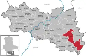 Poziția localității Zeitz