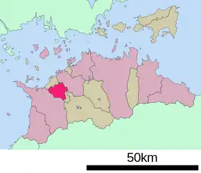 Poziția localității Zentsuji, Kagawa