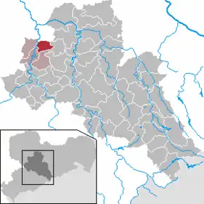 Poziția  Zettlitz pe harta districtului Mittelsachsen