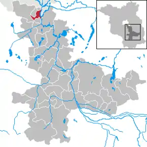 Poziția  Zeuthen pe harta districtului Dahme-Spreewald