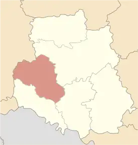 Poziția localității Raionul Jmerînka, Vinița