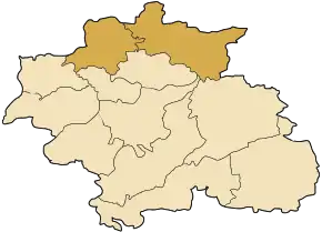 Localizarea districtului în cadrul provinciei