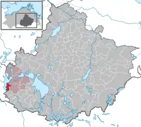 Poziția  Zislow pe harta districtului Mecklenburgische Seenplatte