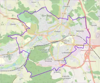 Poziția localității Évreux