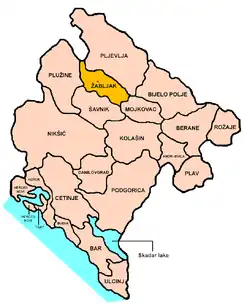 Poziția localității Žabljak