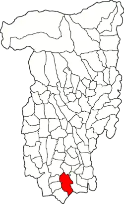 Poziția localității Șușani