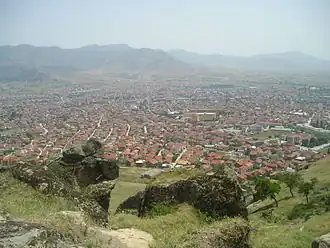 Panorama of Prilep from Marko's Towers