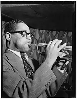 Dizzy Gillespie, trompetist american de jazz
