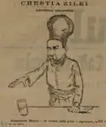 Caricatură reprezentându-l pe generalul Gh. Manu, apărută în Ziarul Adevărul în 1899