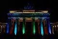 Poarta Brandenburg la Festivalul Luminilor din Berlin (23 octombrie 2009)