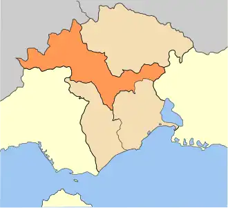 Poziția localității Xanthi