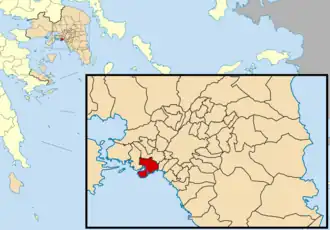 Poziția localității Pireu