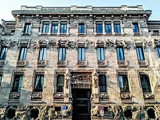 Palazzo Castiglioni în Milano de Giuseppe Sommaruga (1901–1903)