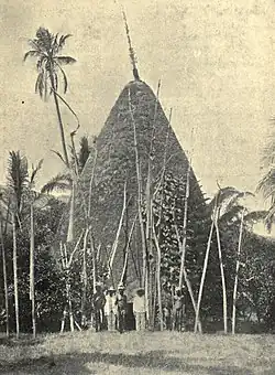 Poză a unei case native din Noua Caledonie, circa 1906
