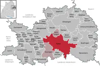 Poziția localității Aalen