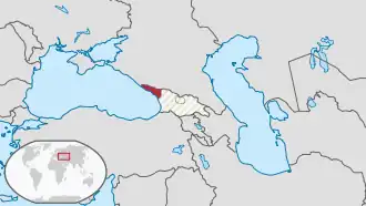 Abhazia pe harta regiunii