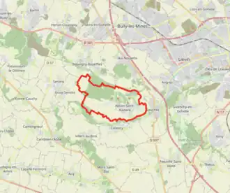 Poziția localității Ablain-Saint-Nazaire