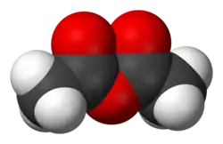 Formula structurală a anhidridei acetice