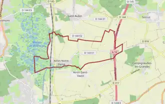Poziția localității Airon-Notre-Dame