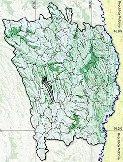 Amplasarea în cadrul județului