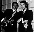 Wilson Pickett with Pino Presti during the European tour (1970)