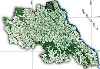 Amplasarea în cadrul județului