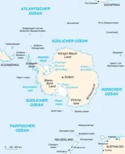 Poziția regiunii Antarctica