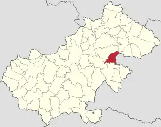 Localizare în cadrul județului