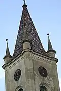 Biserica evanghelică, vârful turlei, 2007