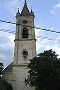Biserica evanghelică, turla (fațada vestică), 2007
