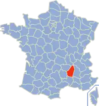 Poziția regiunii Ardèche