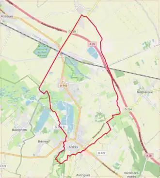 Poziția localității Ardres