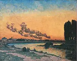 Soleil couchant à Ivry; de Armand Guillaumin; 1873; ulei pe pânză; 65 x 81,0&nbsp;cm.; Musée d'Orsay
