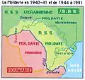 Moldova din nou împărțită conform Pactului Hitler-Stalin, în 1940.