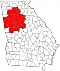 Map of the Atlanta Metropolitan area