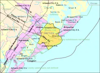 Hartă de poziționare pentru Atlantic City