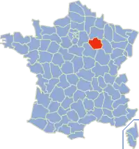 Poziția regiunii Aube