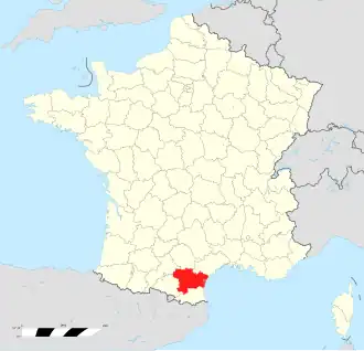 Poziția regiunii Aude