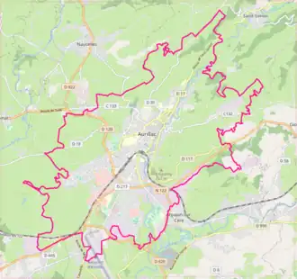 Poziția localității Aurillac