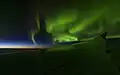 Aurora Boreală, văzuta de la 11 000 m altitudine, Canada
