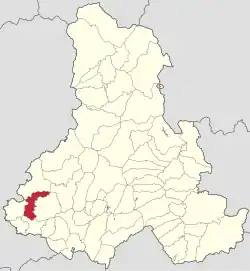 Localizare în cadrul județului