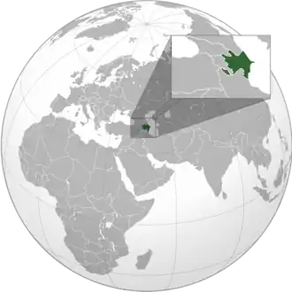 Localizarea Azerbaijanului