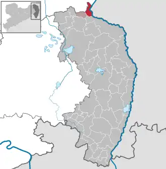 Poziția orașului Bad Muskau pe harta districtului Görlitz
