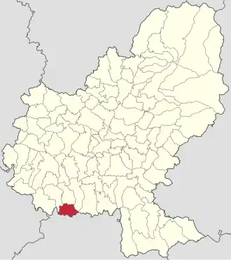 Localizare în cadrul județului