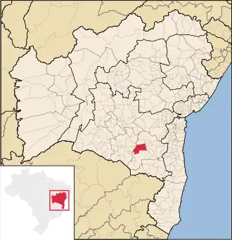 Poziția localității Anagé