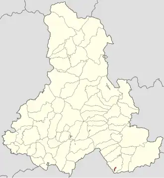 Localizarea localității pe harta județului Harghita