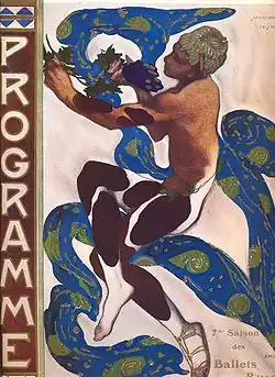 Program pentru Ballets Russes, de Léon Bakst (1912)