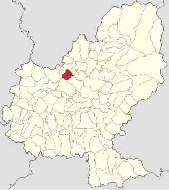 Localizare în cadrul județului