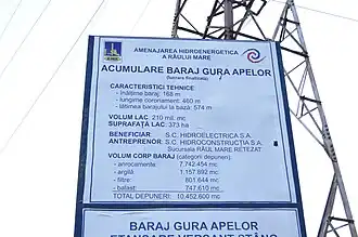 Panou informativ Hidroconstrucția