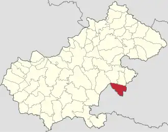 Localizare în  cadrul județului